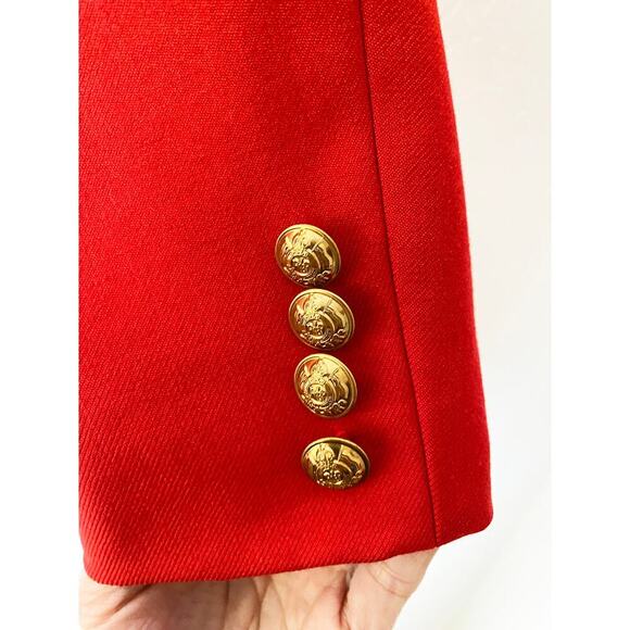 Vintage Ralph Lauren Blue Label Women's Double Breasted Blazer Gold Buttons USA - Picture 6 of 13